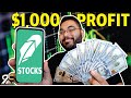 How I Made $1,000 PROFIT Trading Stocks On Robinhood