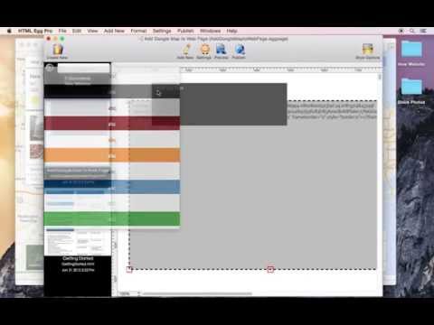 Add Google Map to web design using HTML Egg Pro for Mac
