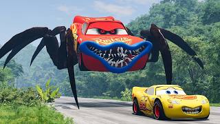 Zombie Lightning McQueen Destroyed Their Only Way Out! 💀 | BeamNG.drive screenshot 4