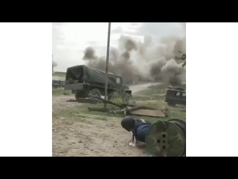 Armenia-Azerbaijan War - Armenian Positions Hit By  Azerbaijani Artillery Fire