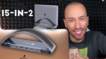 Tobenone 15-in-2 USB-C Docking Station Stand for MacBook