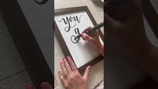 Hand lettering on a wood sign #lettering #fauxcalligraphy #calligraphy #letteringforbeginners