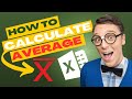 How to calculate Average in Excel (Quick and Easy)