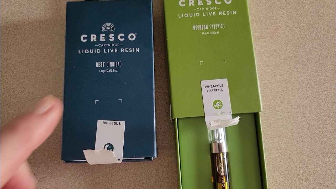 Cresco Live Resin 1 gram Cartridges (BioJesus & Pineapple Express