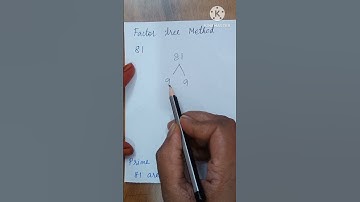 Prime factorization of 81 - Maths / Factor tree method / Factors And Multiples / 🖋🖋🖋