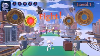 Super interactive wall, multi-level game with logical tasks for amusement parks.