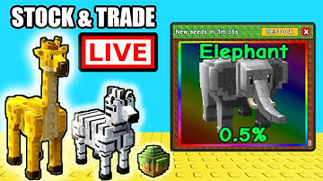 SAFARI GROW A GARDEN STOCK AND TRADE 24/7 🔴 LIVE + REALTIME