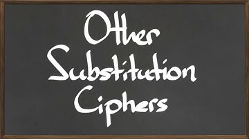 MAT 112: Other Substitution Ciphers