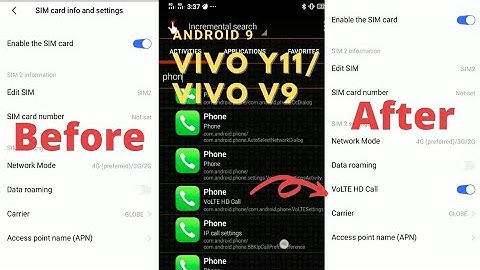 Android 9/10 VoLte activation tricks revealed! How to enable VoLte Hd call in Vivo Y11/V9