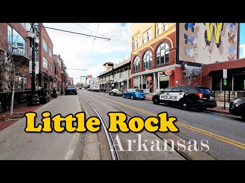 Little Rock Downtown Walking tour | Little Rock 4K |  Capitol of Arkansas