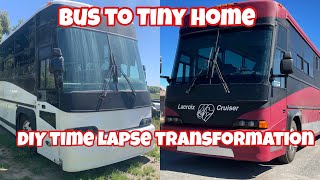 Bus Conversion Time Lapse, Amateur DIY complete build process.