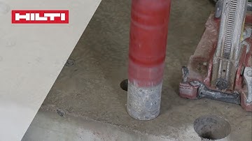 HOW TO remove a stuck Concrete Core - Hilti X-CM Diamond Core Bit [Generation 1]
