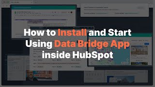 How to Install and Start Using Data Bridge App inside HubSpot
