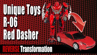 Reverse Transformation: Unique Toys R06 Red Dasher [Dino]: Rock FX Review