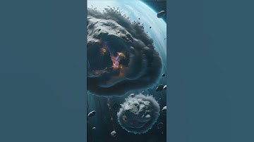 Asteroids Burning Out In Atmosphere In Deep Outer Space In Action #space #spaceart #spacemusic