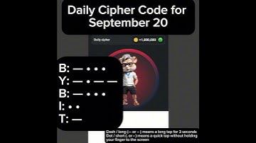 Daily Cipher Code for September 20 #hamsterkombatdailycipher #ciphercodes #dailycipher