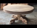 Woodworking Projects Fastest Easiest // Make A Round Table With Woodturning Legs Extremely Delicate