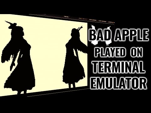 Bad Apple Played on Terminal Emulator!