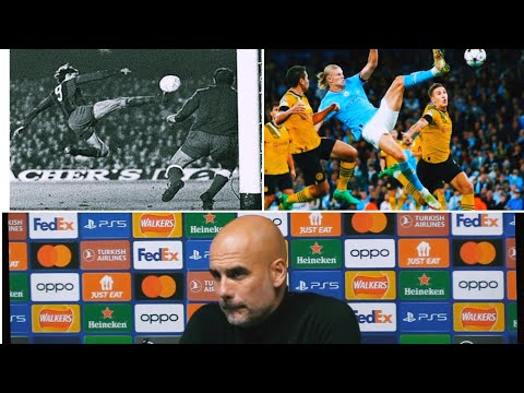 pep guardiola reaction to haaland goal and linked that with cruyff goal vs atletico ??