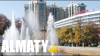 Almaty, Kazakhstan, walking tour 4k 60fps