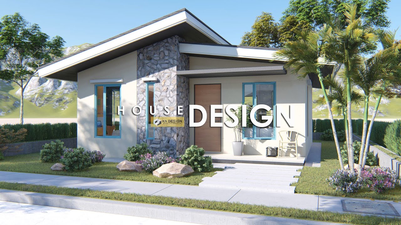 SIMPLE HOUSE DESIGN | 7.00m x 8.00m (56 sqm) | 2 BEDROOM - YouTube