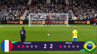 BRAZIL vs FRANCE | Penalty Shootout | FIFA WORLD CUP 2026 | Mbappe vs Neymar | PES