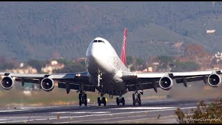 SUPER HEAVY TAKEOFF!! BOEING 747 carries Carrara MARBLE!