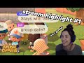 hosting an obstacle course race on my animal crossing island - stream highlight #1
