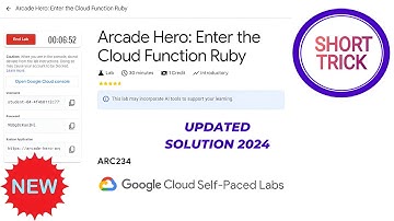 Arcade Hero: Enter the Cloud Function Ruby || 2024 || #ARC234 #qwiklabs #qwiklabsarcade2024