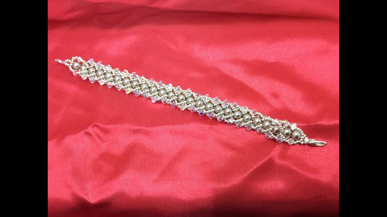 Como hacer Pulsera con SWAROVSKI 💎 de espiga 🌾 MANO 🖐 - (PASO PASO) - YouTube