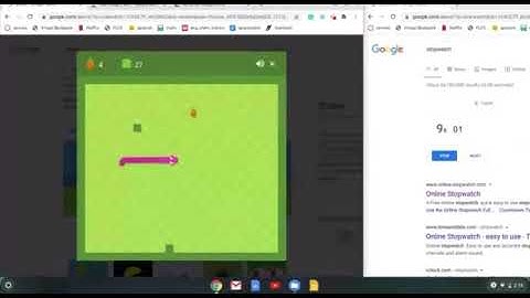 Google snake game WR - 25 apples, large, fast, wall mode