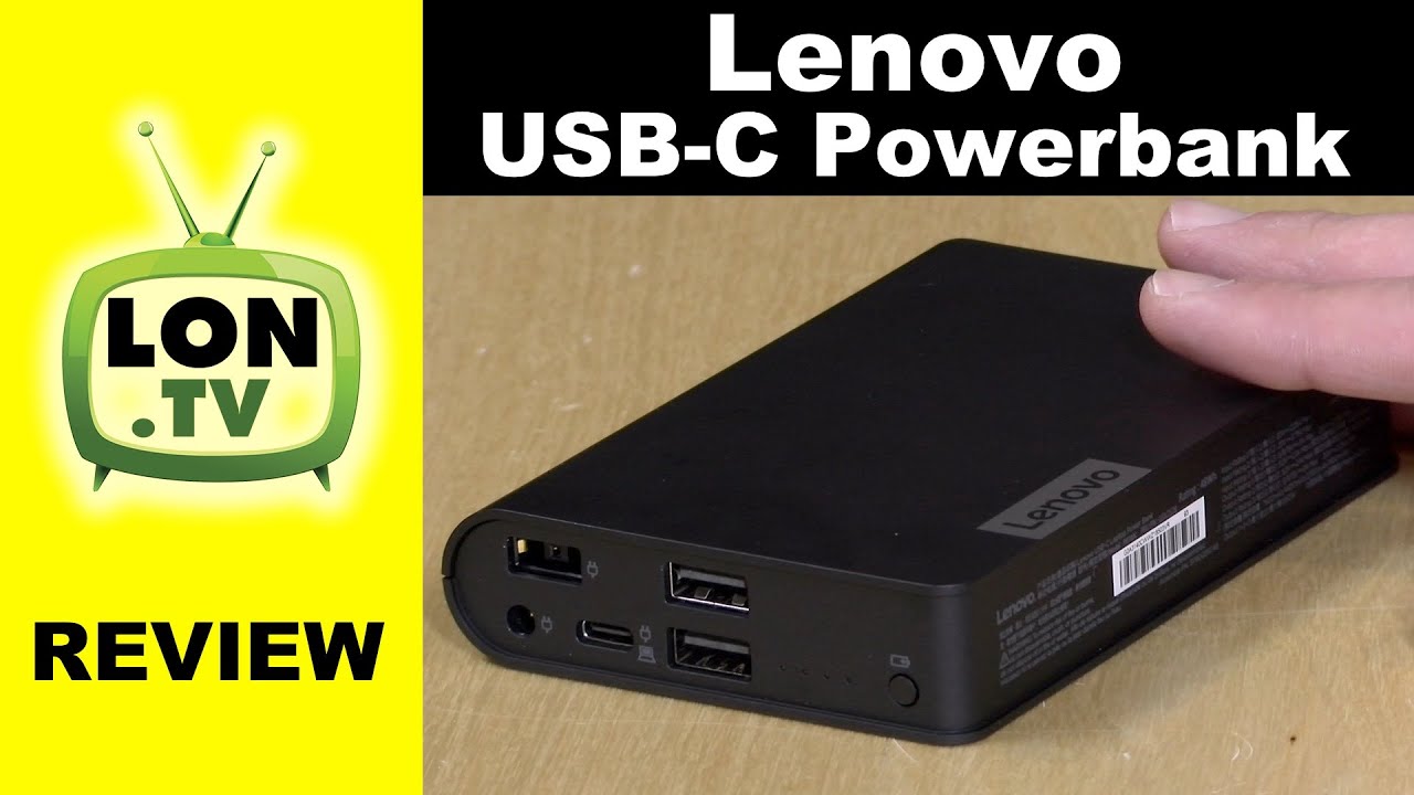 Lenovo USB-C Bank Review - 45 Output on Battery - YouTube
