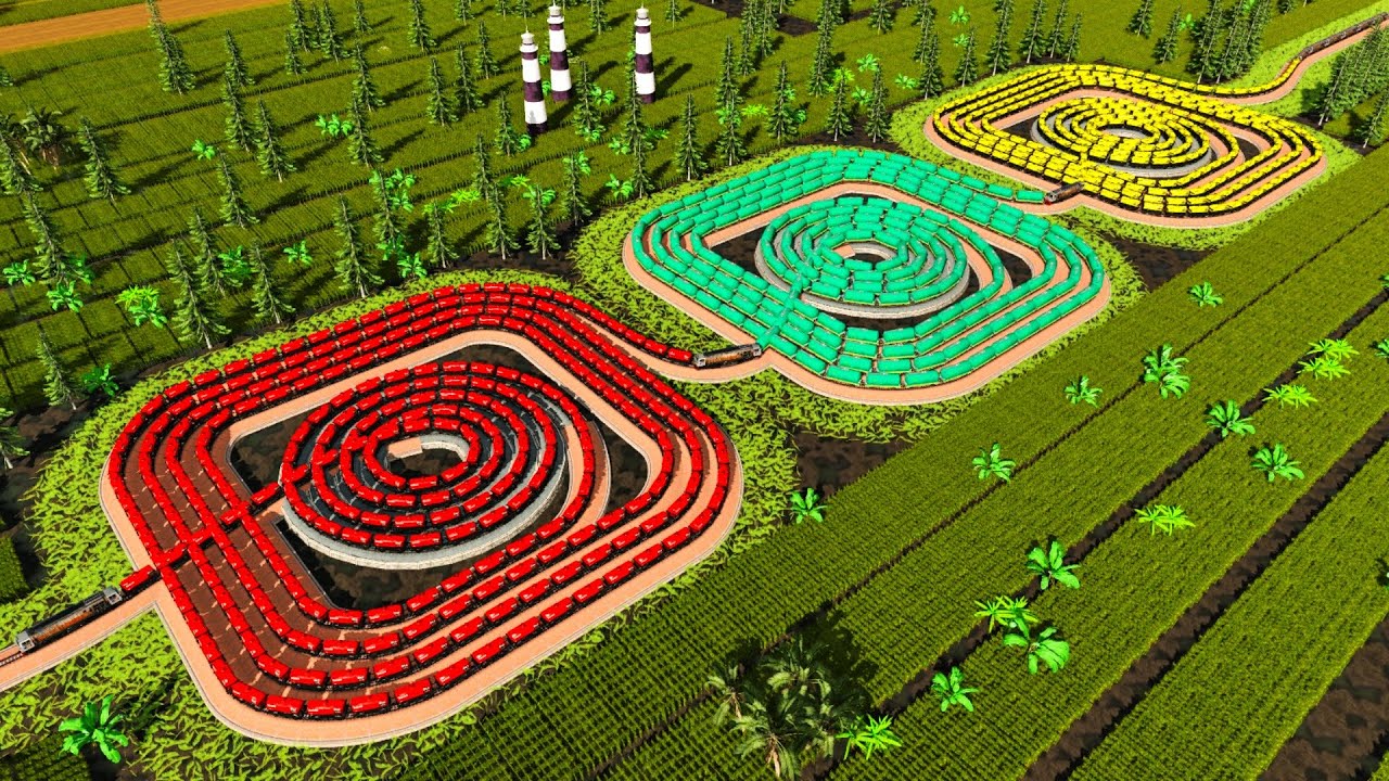 Rel Kereta Api Tiga Labirin Kotak Ekstrim🚦Rel Unik Bentuk Kotak & Spiral🚂Train Simulator 2022