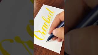 Motivational quotes in calligraphy with brush pen