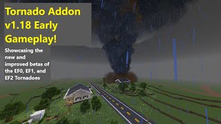 Minecraft Bedrock Tornado Addon 1.18 beta EARLY GAMEPLAY | Quick look at the new tornadoes