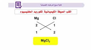 كتابة الصيغة الكيميائية