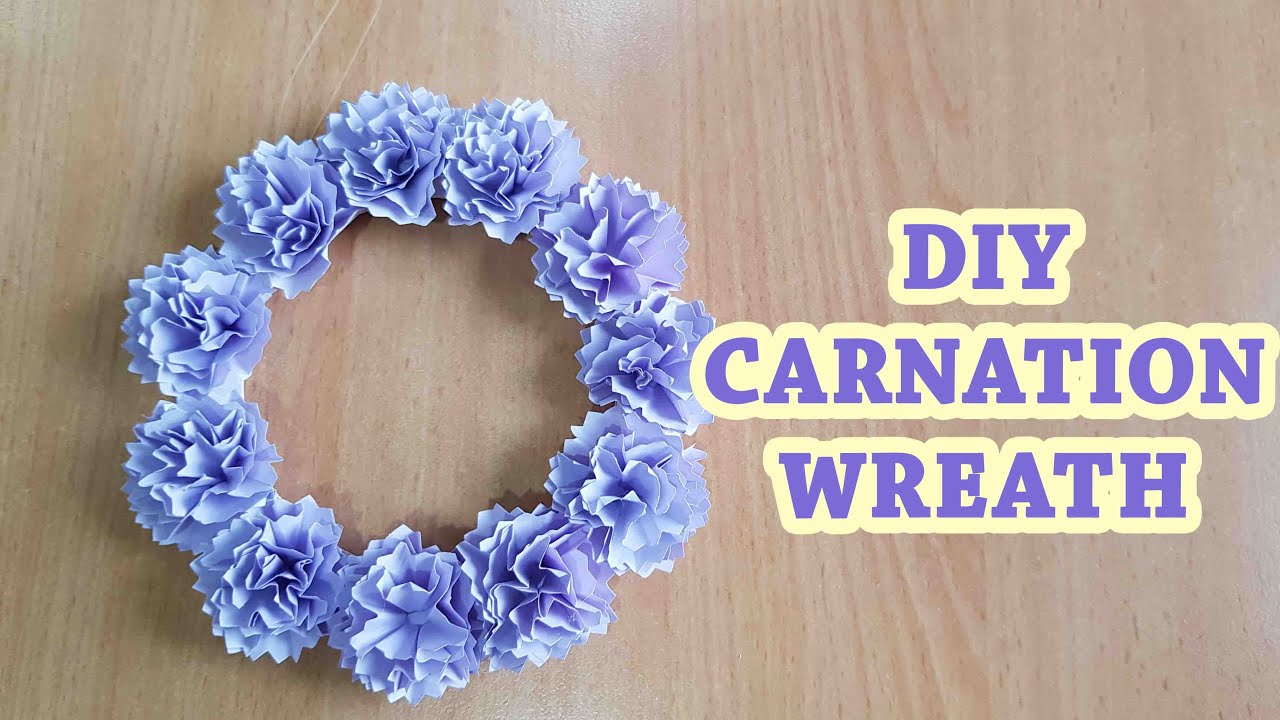 CARA MEMBUAT BUNGA HIAS CARNATION DARI KERTAS ORIGAMI | EASY CARNATION PAPER FLOWER TUTORIAL