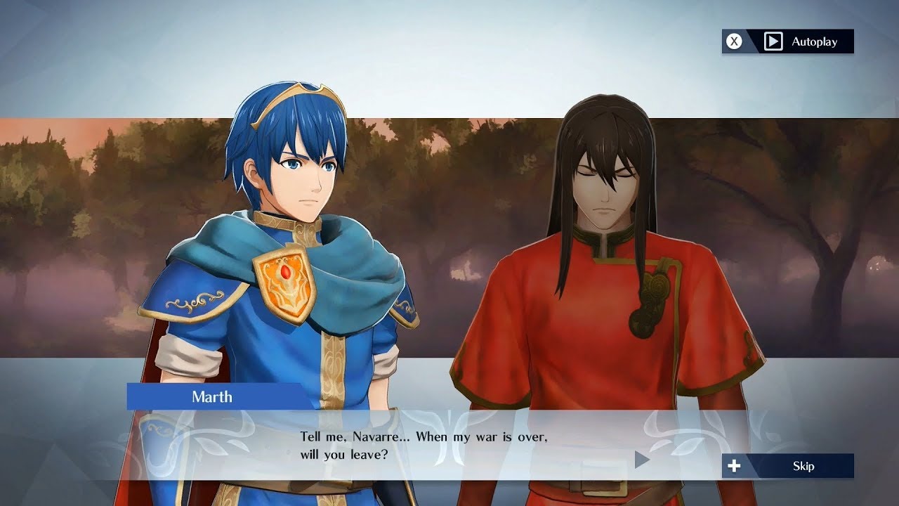 Fire Emblem Warriors - Marth & Navarre Support Conversation