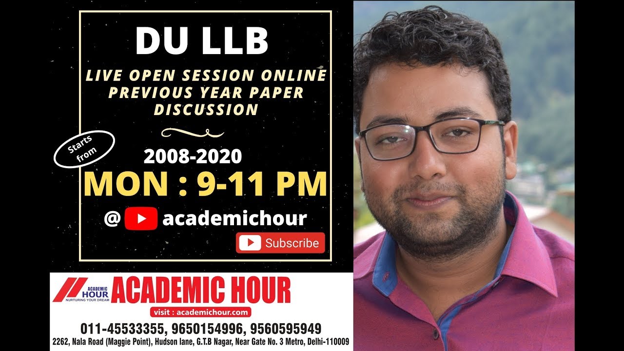 DU LLB PREVIOUS YEAR PAPER DISCUSSION