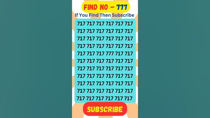 Find the Hidden Number 777! Only 1% Can Spot It – Can You? 🔍 | Fun Brain Teaser Quiz Gaming