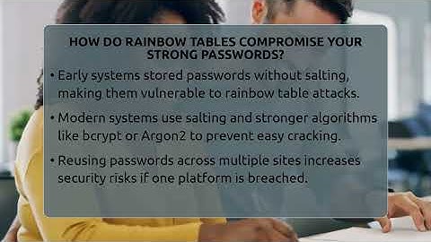 How Do Rainbow Tables Compromise Your Strong Passwords? - Everyday-Networking