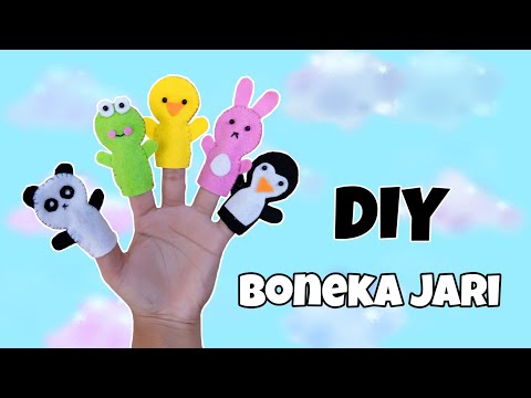 DIY || Cara membuat boneka jari untuk anak || dari kain flanel