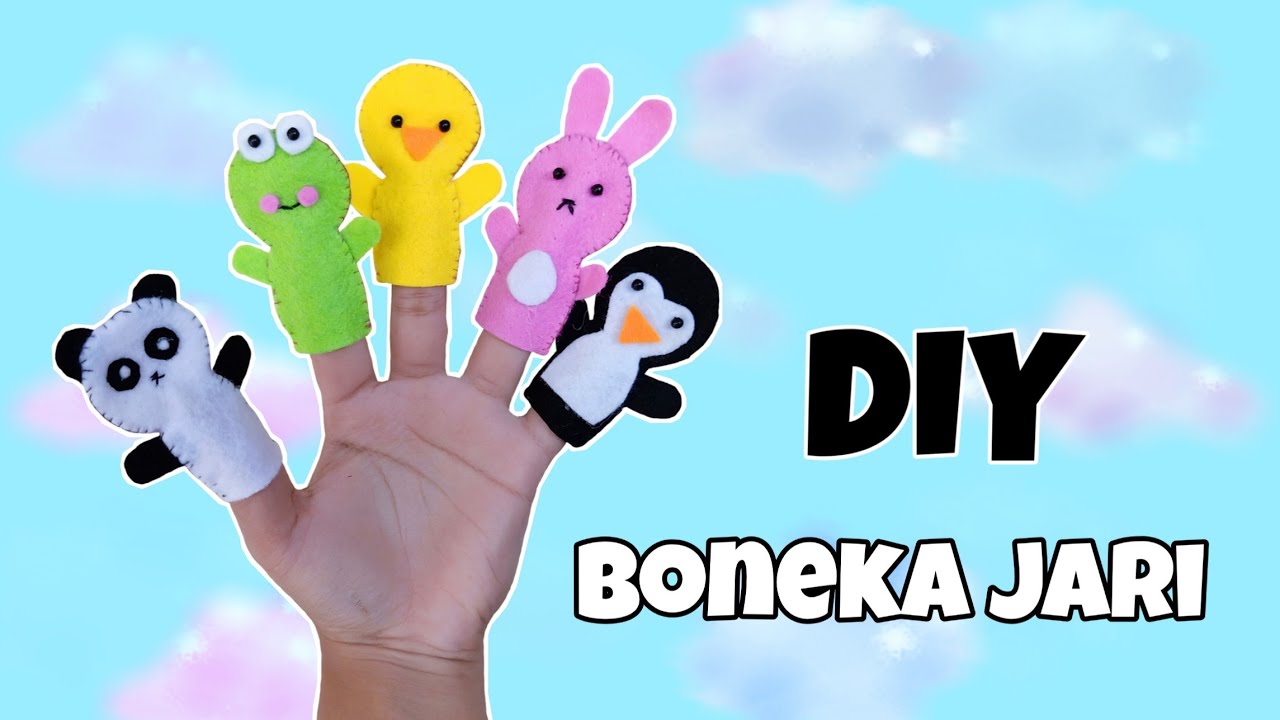 Cara membuat boneka jari tangan dari kain flanel || Finger puppets craft ideas Selamat mencoba.. 