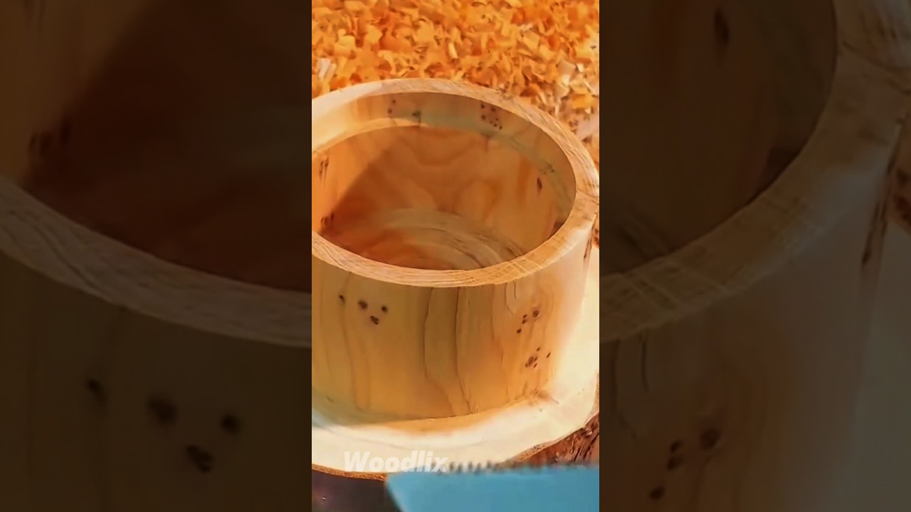 Turning a Small Wooden Box by Hand 😍 | Satisfying Woodworking Process | Woodlix 