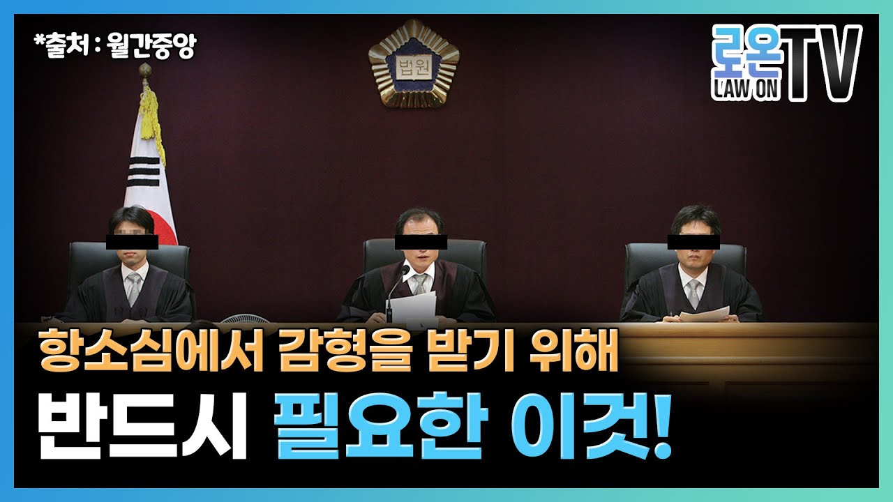 항소심에서 주장할 아무런 양형사유가 없다면.. 최소 이정도는 해야 감형이 가능하다..!!