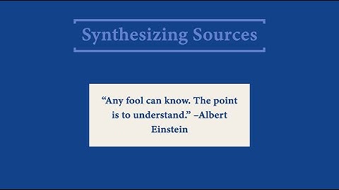 Synthesizing Sources