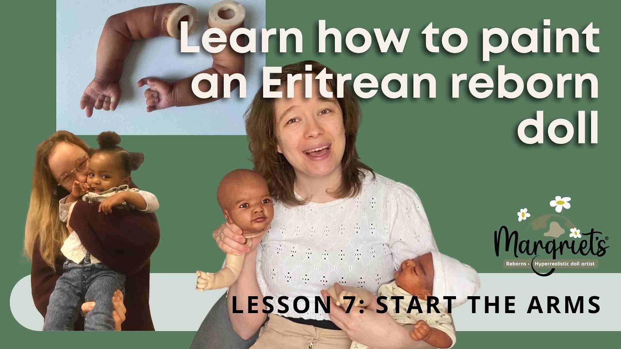 How to paint an Eritrean reborn doll lesson 7- prepare your doll arms for painting