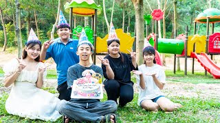 Kids Go To School | Chuns And Brothers &amp; Sisters Celebrate A Birthday In An Amusement Park