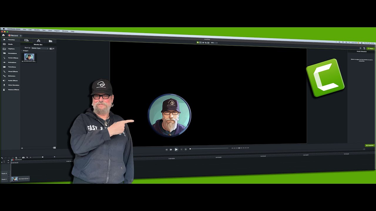 CAMTASIA Talking Head with dynamic rim Tutorial
