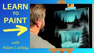 Misty Night Falls | Paint with Adam | Wet on Wet Technique | Oil Painting for Beginners